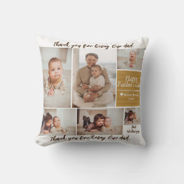シンプルモダン父の日の写真ファミリーコラージュカー クッション