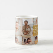 シンプルモダン父の日の写真ファミリーコラージュカー コーヒーマグカップ (中央)