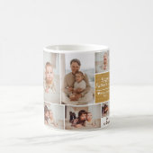 シンプルモダン父の日の写真ファミリーコラージュカー コーヒーマグカップ (中央)