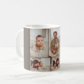 シンプルモダン父の日の写真ファミリーコラージュカー コーヒーマグカップ (正面左)