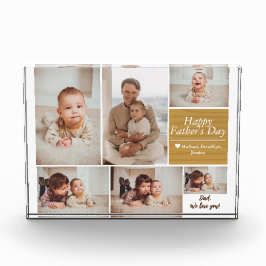 シンプルモダン父の日の写真ファミリーコラージュカー フォトブロック