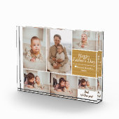 シンプルモダン父の日の写真ファミリーコラージュカー フォトブロック (右)