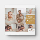 シンプルモダン父の日の写真ファミリーコラージュカー フォトプラーク (正面)