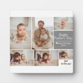 シンプルモダン父の日の写真ファミリーコラージュカー フォトプラーク (正面)