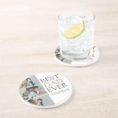 シンプルモダン父の日の写真家族コラージュ コースター (側面)