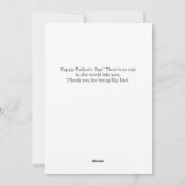 シンプルモダン父の日パパ3写真家族 シーズンカード (裏面)