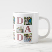 シンプルモダン父の日パパ3写真家族 ジャンボコーヒーマグカップ (右)
