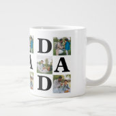 シンプルモダン父の日パパ3写真家族 ジャンボコーヒーマグカップ (右)