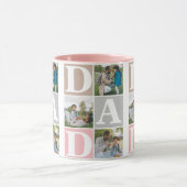 シンプルモダン父の日パパ3写真家族 マグカップ (中央)