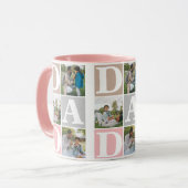 シンプルモダン父の日パパ3写真家族 マグカップ (正面左)