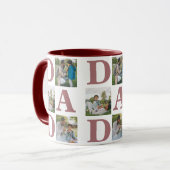 シンプルモダン父の日パパ3写真家族 マグカップ (正面左)