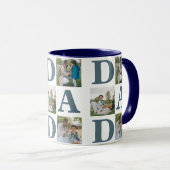 シンプルモダン父の日パパ3写真家族 マグカップ (正面右)