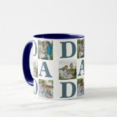 シンプルモダン父の日パパ3写真家族 マグカップ (正面左)