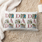 シンプルモダン父の日パパ3写真家族 ランバークッション (ブランケット)