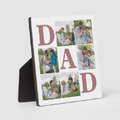 シンプルモダン父の日パパ6写真家族 フォトプラーク (正面)