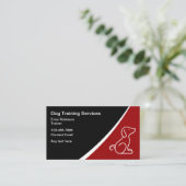 シンプルモダン犬トレーナーカニンインストラクター 名刺 (スタンド正面)
