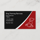 シンプルモダン犬トレーナーカニンインストラクター 名刺 (正面)