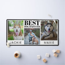 シンプルモダン犬パパ3枚フォトコラージュ