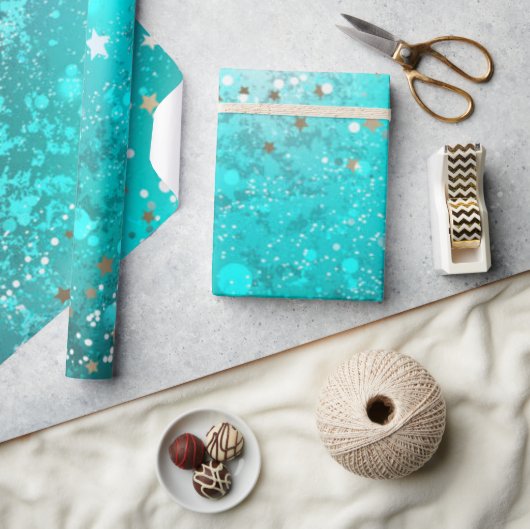 シンプルモダン甘16ティール(緑がかった色)16名 ラッピングペーパー (クラフト)