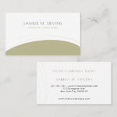 シンプルモダン男らしプロフェッショナルエレガントベージュ 名刺 (正面/裏面)