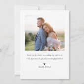 シンプルモダン白結婚書 サンキューカード (裏面)