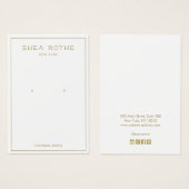 シンプルモダン白縁どイヤリング表示カード (正面&裏面)