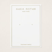 シンプルモダン白縁どイヤリング表示カード (正面)