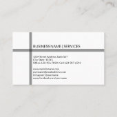 シンプルモダン白黒の交差ストライプ 名刺 (裏面)