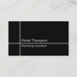 シンプルモダン白黒の交差ストライプ 名刺