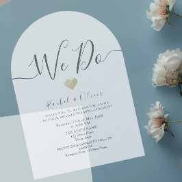 シンプルモダン白黒ウェディングレセプション アクリル招待状