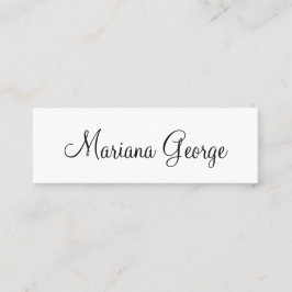 シンプルモダン白黒エレガント スキニー名刺