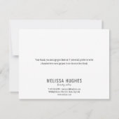 シンプルモダン白黒サンキューカード サンキューカード (裏面)