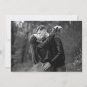 シンプルモダン白黒シック写結婚真 招待状 (裏面)