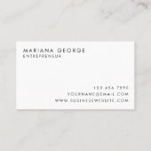 シンプルモダン白黒スクリプト名 名刺 (裏面)