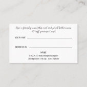 シンプルモダン白黒ビジネス 紹介カード (裏面)