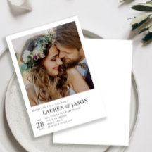 シンプルモダン白黒フォト結婚ズ