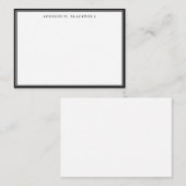 シンプルモダン白黒プロフェッショナル ノートカード (正面/裏面)