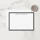 シンプルモダン白黒プロフェッショナル ノートカード (正面/裏面インサイチュ)