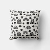 シンプルモダン白黒ベビー クッション (裏面)