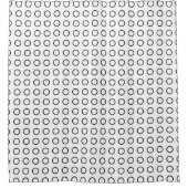 シンプルモダン白黒幾何学円パターン シャワーカーテン (正面)