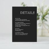 シンプルモダン白黒結婚ズ エンクロージャーカード (スタンド正面)