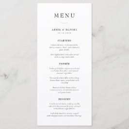 シンプルモダン白黒結婚ズ メニュー