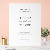 シンプルモダン白黒結婚歓迎 アクリルサイン (ウェディング)