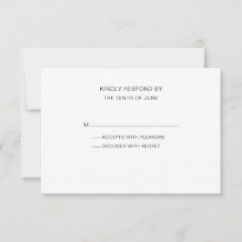 シンプルモダン白黒 出欠カード