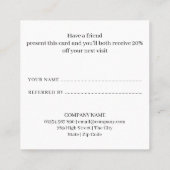 シンプルモダン白黒 紹介カード (裏面)