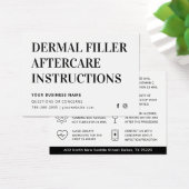 シンプルモダン皮膚充てん剤アフターケアアドバイスカード (デスク)