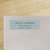 シンプルモダン石板差出人住所ラベル ラベル