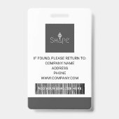 シンプルモダン社員の写真IDバッジ バッジ (裏面)