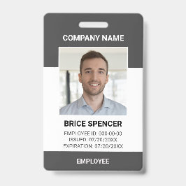 シンプルモダン社員の写真IDバッジ バッジ