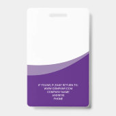 シンプルモダン社員の写真IDバッジ バッジ (裏面)